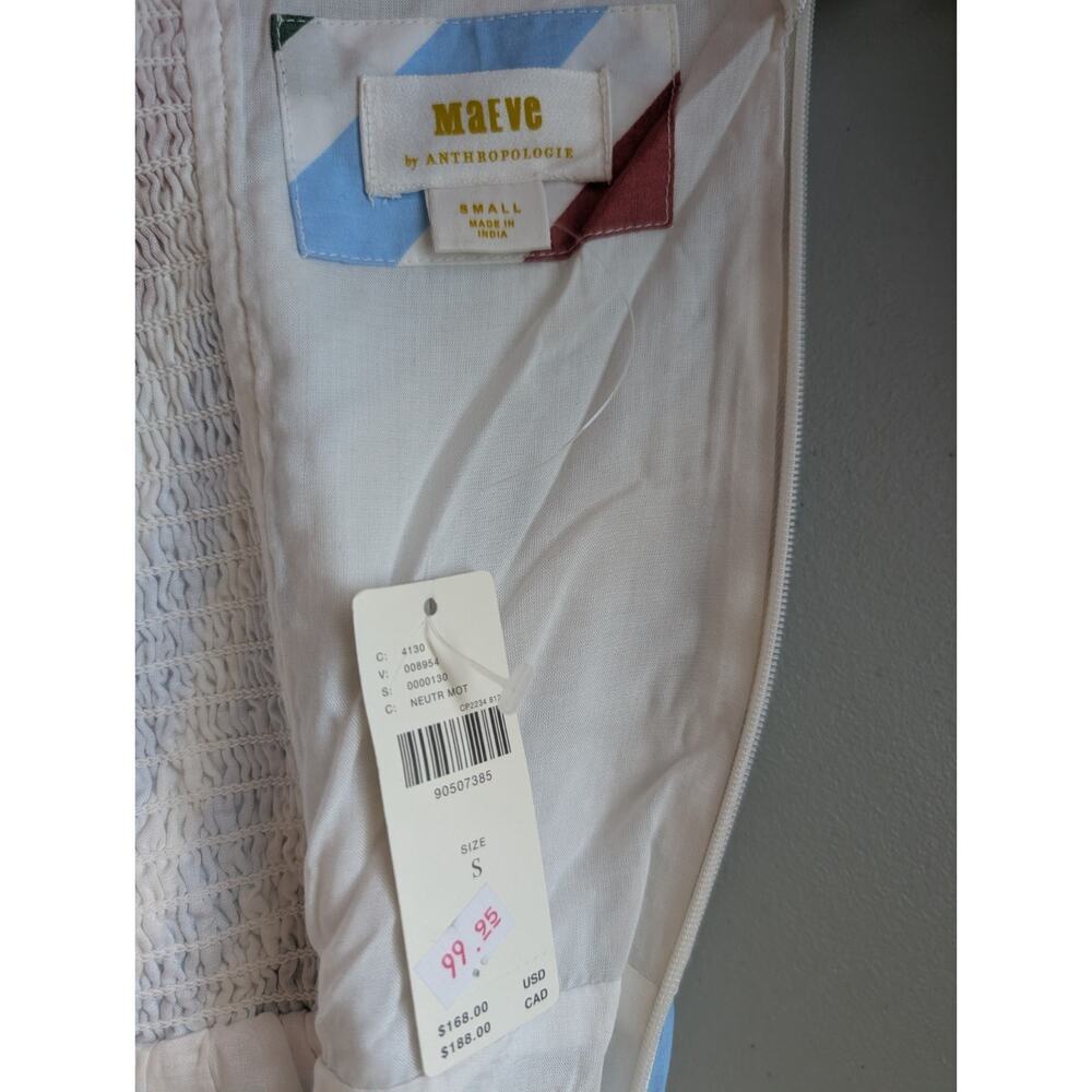 NWT Anthropologie Maeve Halter Striped Midi Sundress Size S Open Back #8F463 - Picture 8 of 12